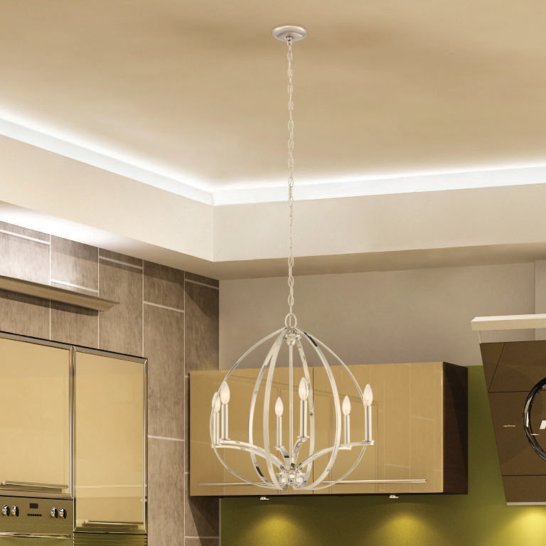 Tilbury 6 - Light Dimmable Globe Chandelier