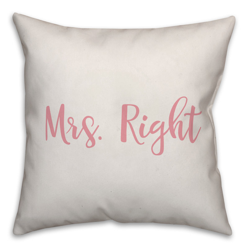  Coussin Mme. Right, Blanc / rose, Housse de coussin