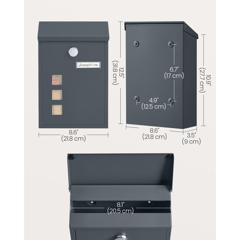 Post Box, Wall Mounted Letterbox, Mailbox 