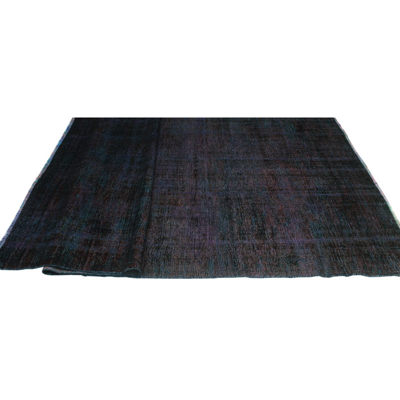 Tapis unique en laine noué à la main mauve / brun des années 1980 de 6 pi 9 po x 10 pi 10 po