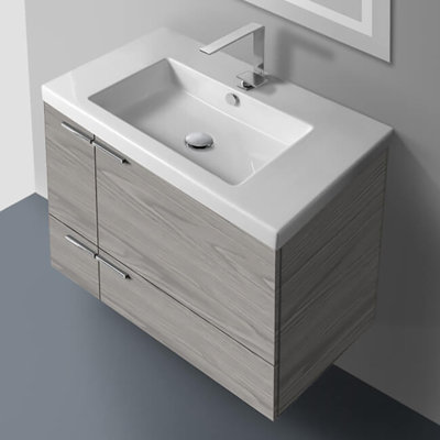 Letourneau 31.3'' Single Bathroom Vanity with Ceramic Top