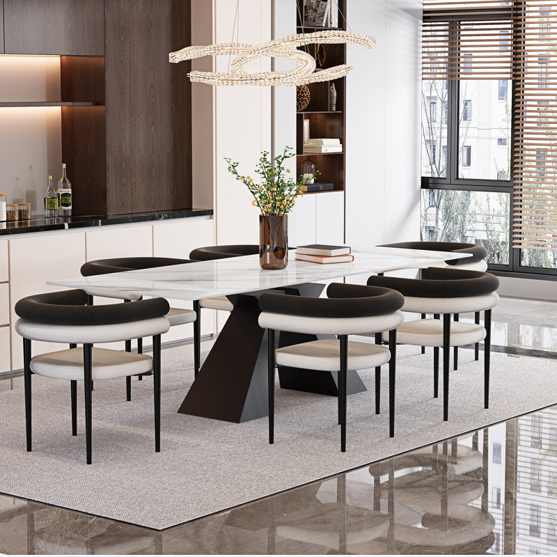Ensemble de salle à manger Chinguun, 7 pièces : table, 6 chaises