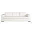 Canapé Muse en tissu performance blanc brume avec (4) coussins décoratifs noirs