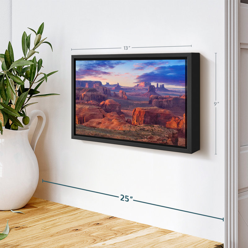 «Hunts Mesa Monument Valley Sunset Art mural», H 9 po x l 13 po