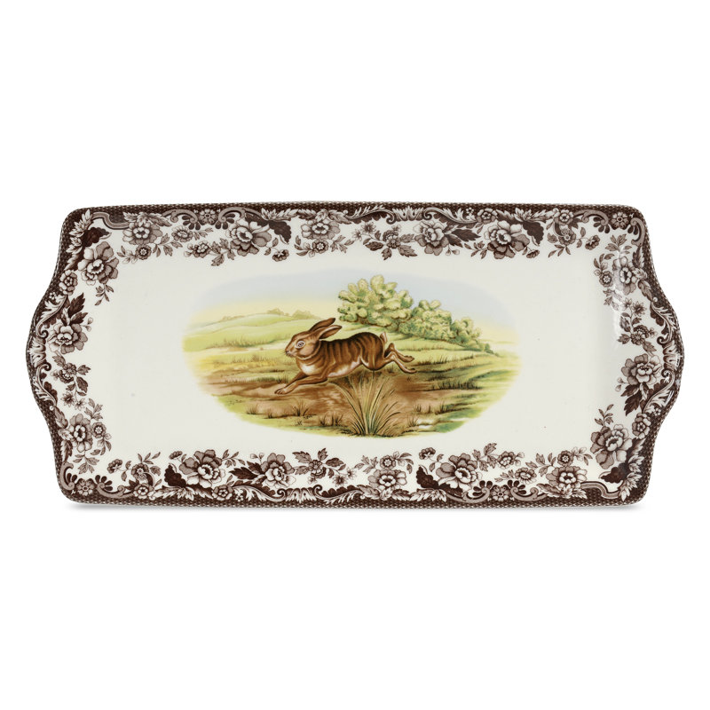 Spode Woodland Sandwich Tray 13" Rabbit