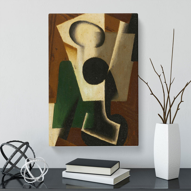 Still Life With A Glass by Juan Gris - Wrapped Canvas Painting, 50cm H x 35cm W x 3cm D