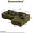 Boneless Modern Upholstered Sectional Sofa With 6 Pillows, No assembly required-2145291327-2145291313-2134752909