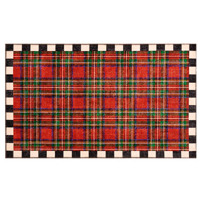 Royal Stewart Tartan Red Washable Rug