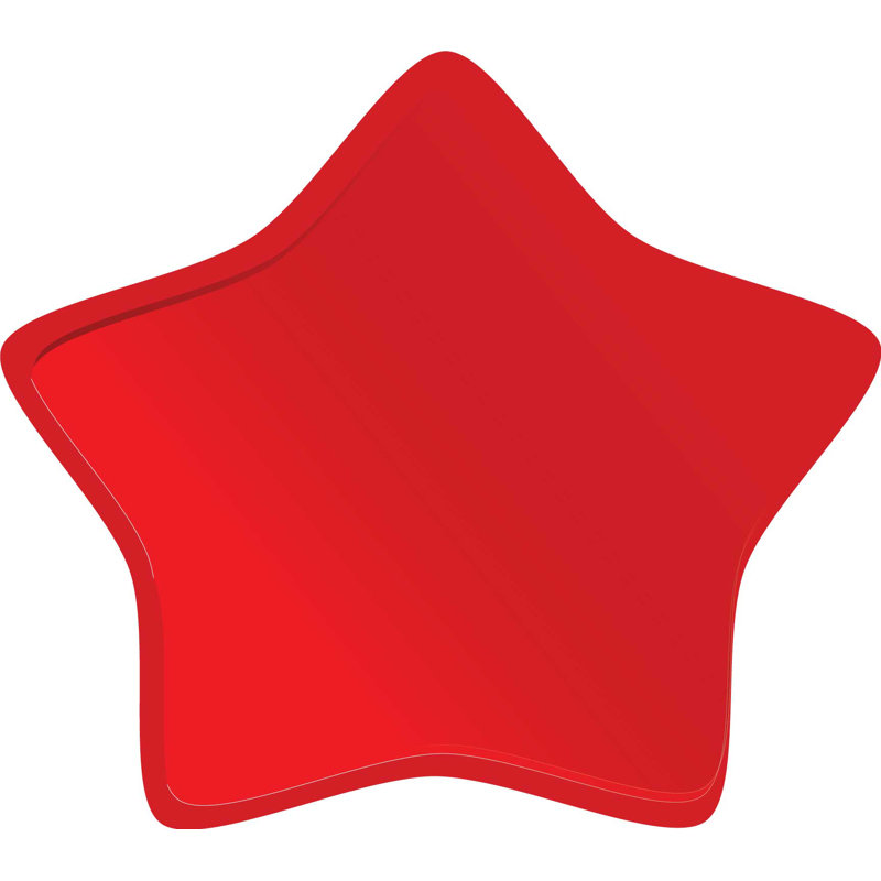 Adhésif décoratif étoile douce, H 32 po x l 36 po, Rouge