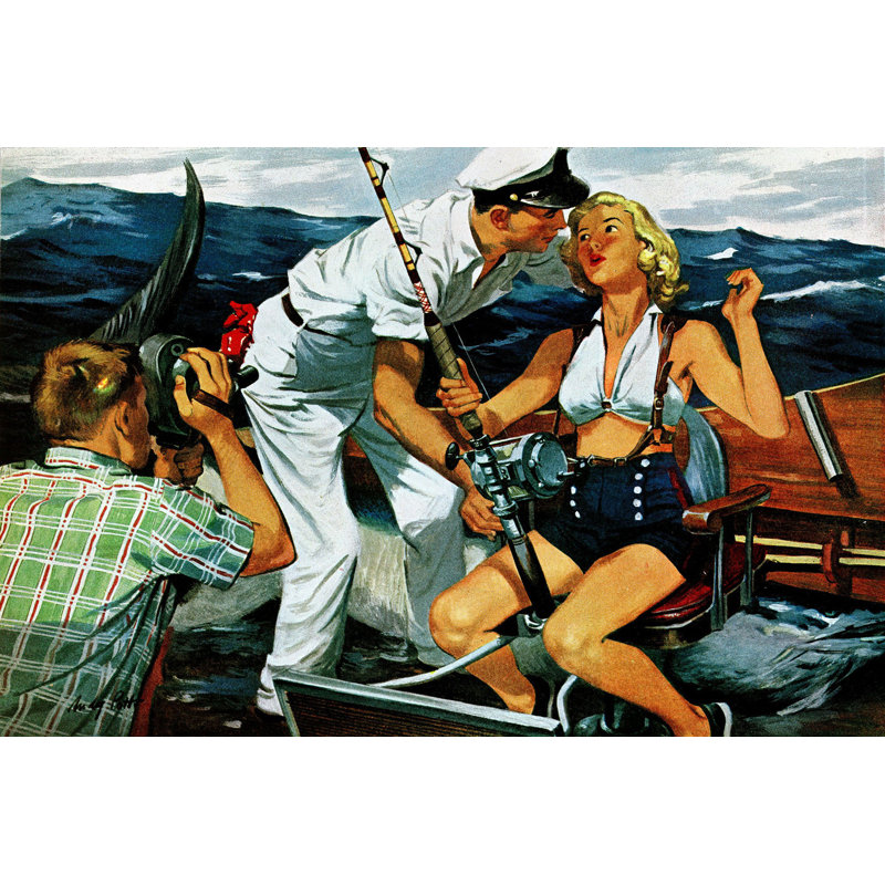 « volering a baiser », reproduction d’art sur toile tendue, H 40 po x l 60 po x P 1,5 po