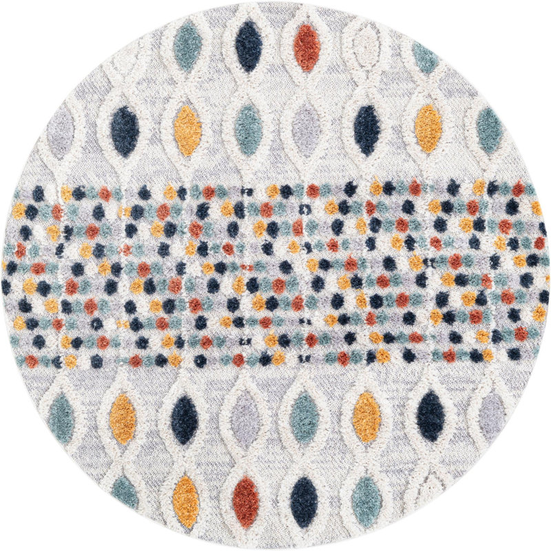 Shibani Abstract Indoor Rug, Round 5'3"