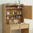 Farmhouse Vanity Desk with Lighted Mirror and Charging Hub-1352934867