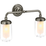 Artifacts 2-Light Brass Vanity Light