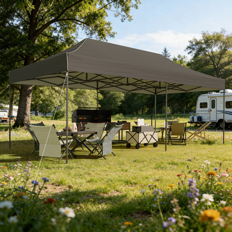 Canopy Tent, Heavy Duty Pop up Canopy, Gray, 10 ft x 10 ft