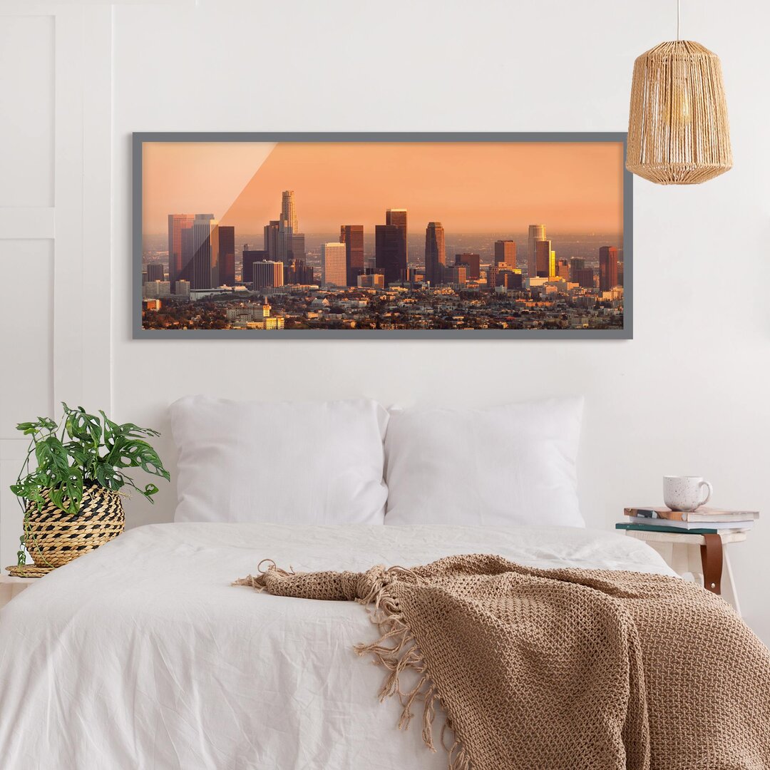 Gerahmter Grafikdruck Skyline of Los Angeles