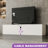 Crafton Modern 102.4'' White Entertainment Center TV Stand With 3-Tier Bookshelves For 55/58/65/75 Inch TV, Wood Storage Living Room Cabinet Set Includes Media Console Table And Lights Glass Display China Shelves-1776936367-1776936365