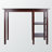 Alberty Brown Finish and Two Side Shelves Dining Table, 36'' H X 44.5'' W X 19.5'' D
