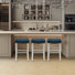 Jameson Upholstered Counter Stool with Solid Wood Frame