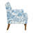 Accent Chair, Floral Upholstery, Nailhead Trim, Solid Wood Legs, Farmhouse Style, Armchair, Blue and White, Living Room Seating, Traditional Furniture, French Country-1508670065