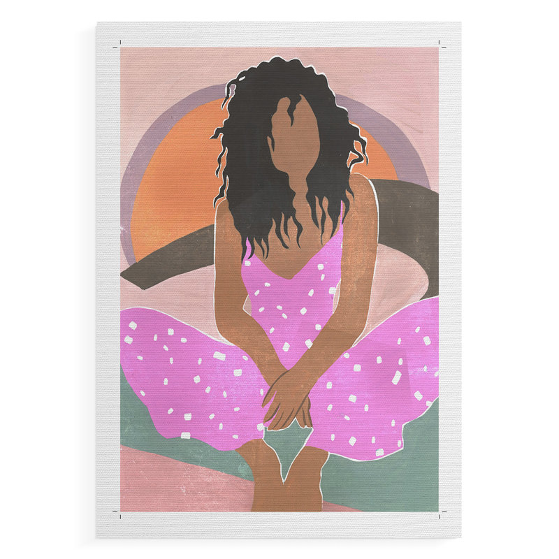 Curly Lady IV - Impression sur toile seulement - NON CADRE, H 18 po x l 12 po