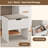 45.9" Makeup Vanity Desk with Large Mirror, 8 Drawers & Power Outlet, 3 Lighting Modes for Bedroom-857906412