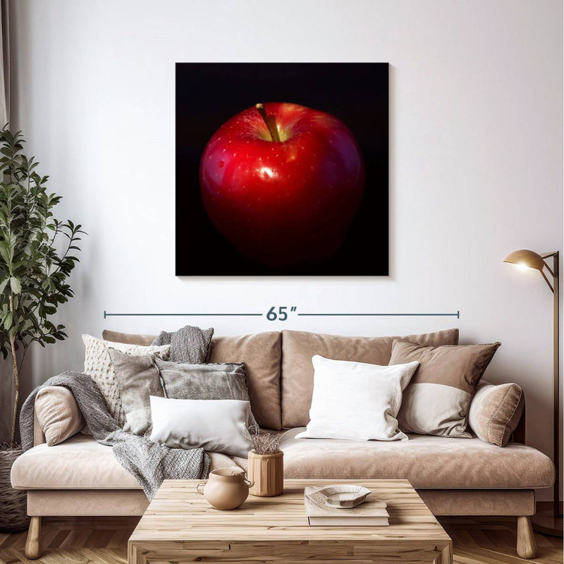 Yarlin Shiny Red Apple, 39" H x 39" W