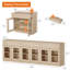 Buffet moderne 94,5 "avec 6 portes et tiroirs en verre, buffet multifonctionnel avec tablette réglable-685457810