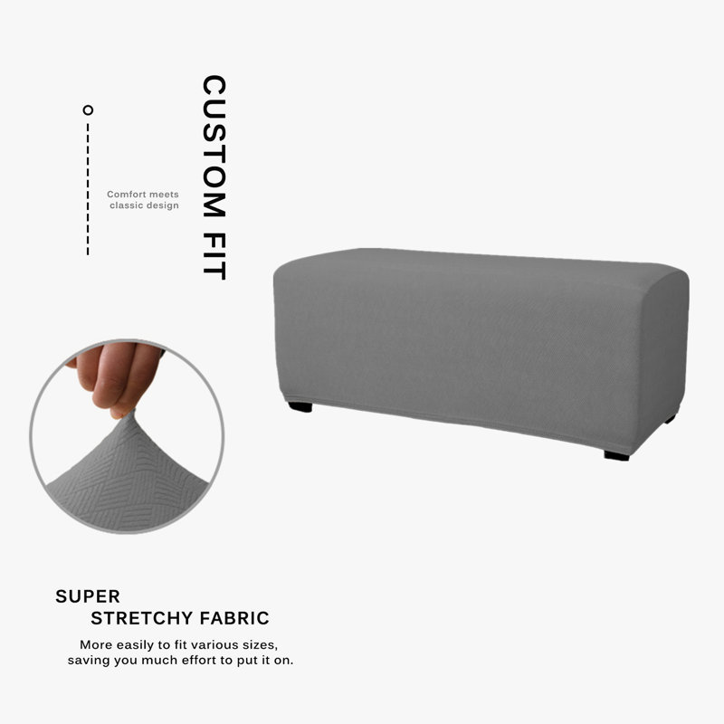 Housse pour repose-pieds à coussin en T, Gris