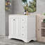 Meuble-lavabo autoportant élégant avec lavabo en céramique, portes à fermeture en douceur et rangement réglable-227500375