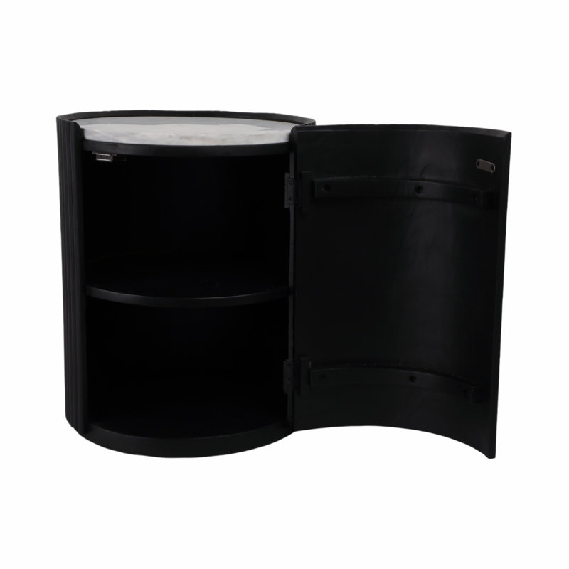 Plateau de rangement en marbre, Noir, H 20 po x l 16 po x P 16 po