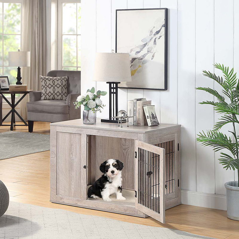 Caisse pour animaux Gelinas, Gris patiné, Moyen (H 25 po x l 23 po x P 36 po)