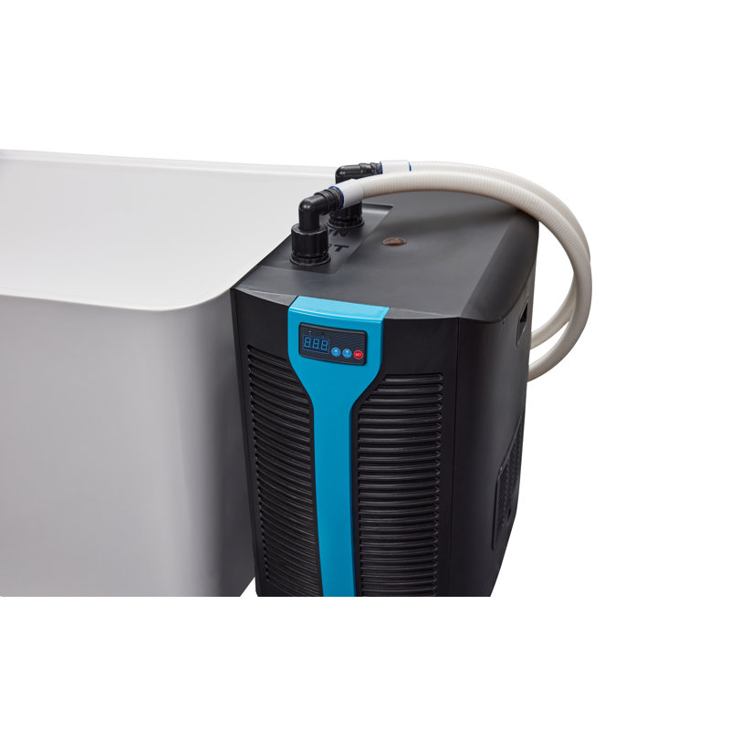 67" White PVC Electric Cold Plunge Tub with Heater and Ozonator