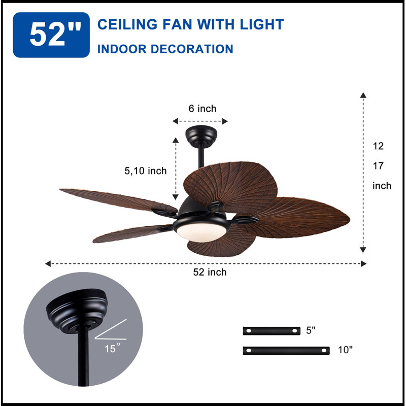 Ventilateurs de plafond avec lumières et télécommande