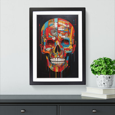 Skull Dadaism Art - Framed Print