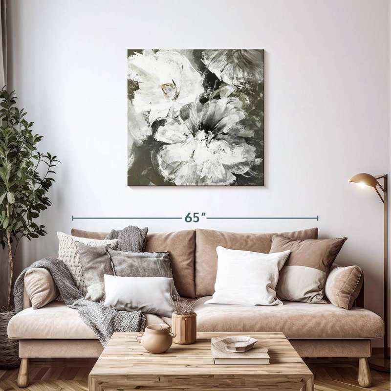 Fleurs blanches et grises Avery