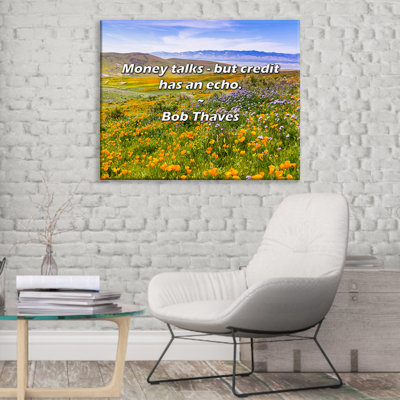 Artsy Quote "Money talks - but credit has an echo." By Bob Thaves Gallery Wrapped Canvas