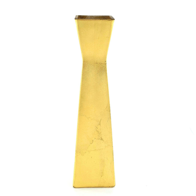 Vase en verre 12 po Gilt, Or