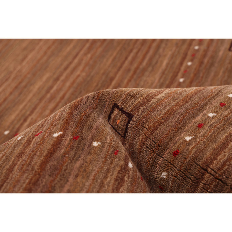 Tapis brun Kashkuli Gabbeh 4 pi 10 po x 6 pi 10 po