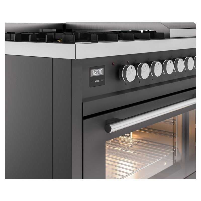 ILVE Professional Plus II 48 Dual Fuel Range , Liquid Propane, Graphite Matte