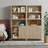 Marliee Boho 5 -Tier Bookcase With 2 Doors And Adjustable Shelves-102716423