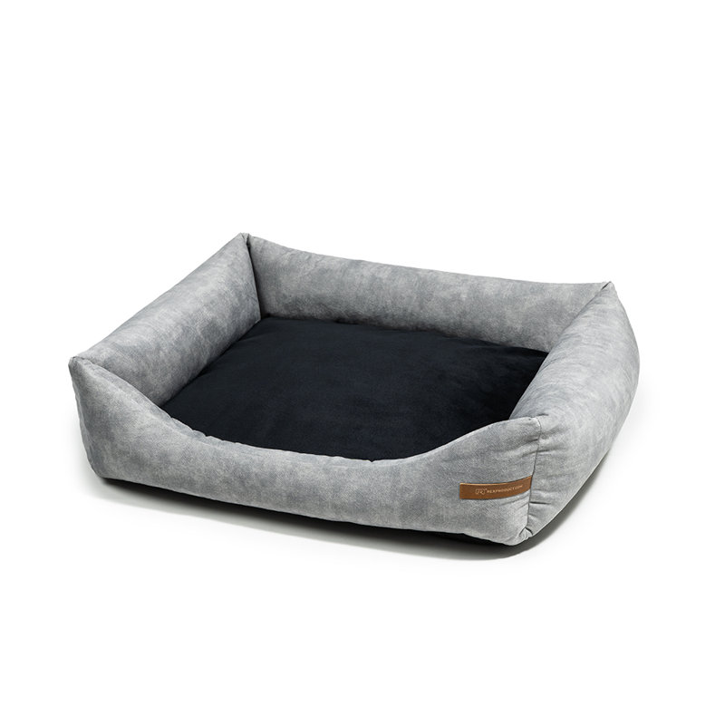 Orthopedic Memory Foam Pet Bed, 15cm H x 75cm W x 85cm D, Grey/Black