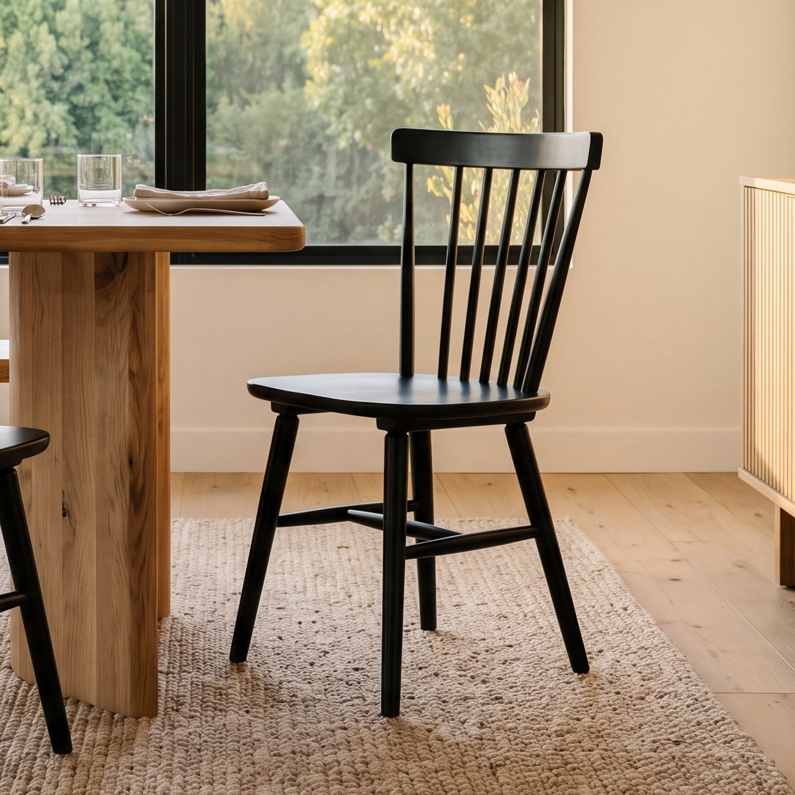 Antoya Dining Chair, Black