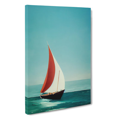 Wonderful Sailing Boat - Wrapped Canvas