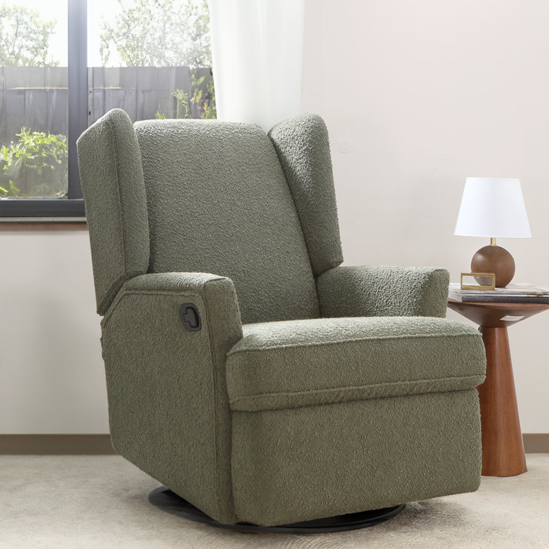 Swivel Reclining Glider, Sage Boucle