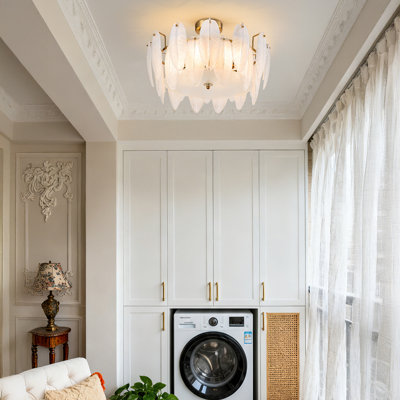 Glass Lampshade Ceiling Flush Mount Light