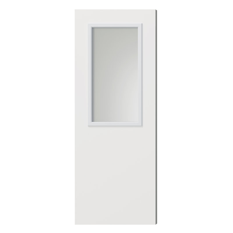 Porte extérieure - Portes d'entrée extérieures vitrées givrées à 1 panneau (seulement panneau de porte), L 30 po x H 80 po
