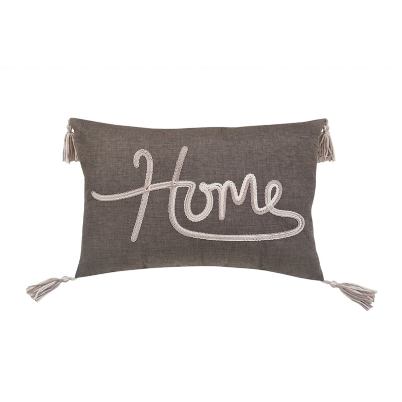 Text Reversible Throw Pillow