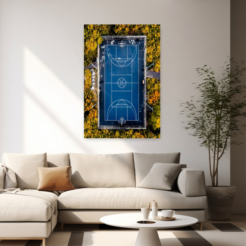 Art contemporain abstrait The Court, 60" H x 40" W
