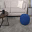 Repose-pieds pouf tricoté en coton - bleu marine-130677320