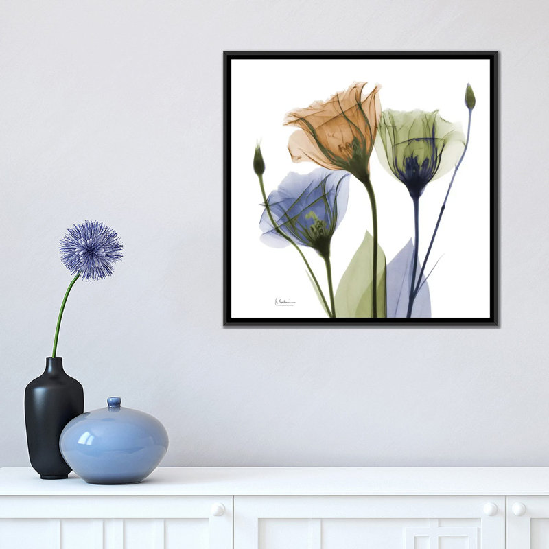 «Gentian Buddies» par Albert Koetsier, reproduction d'art graphique sur toile, H 18 po x l 18 po x P 1,5 po, Pas de tapis